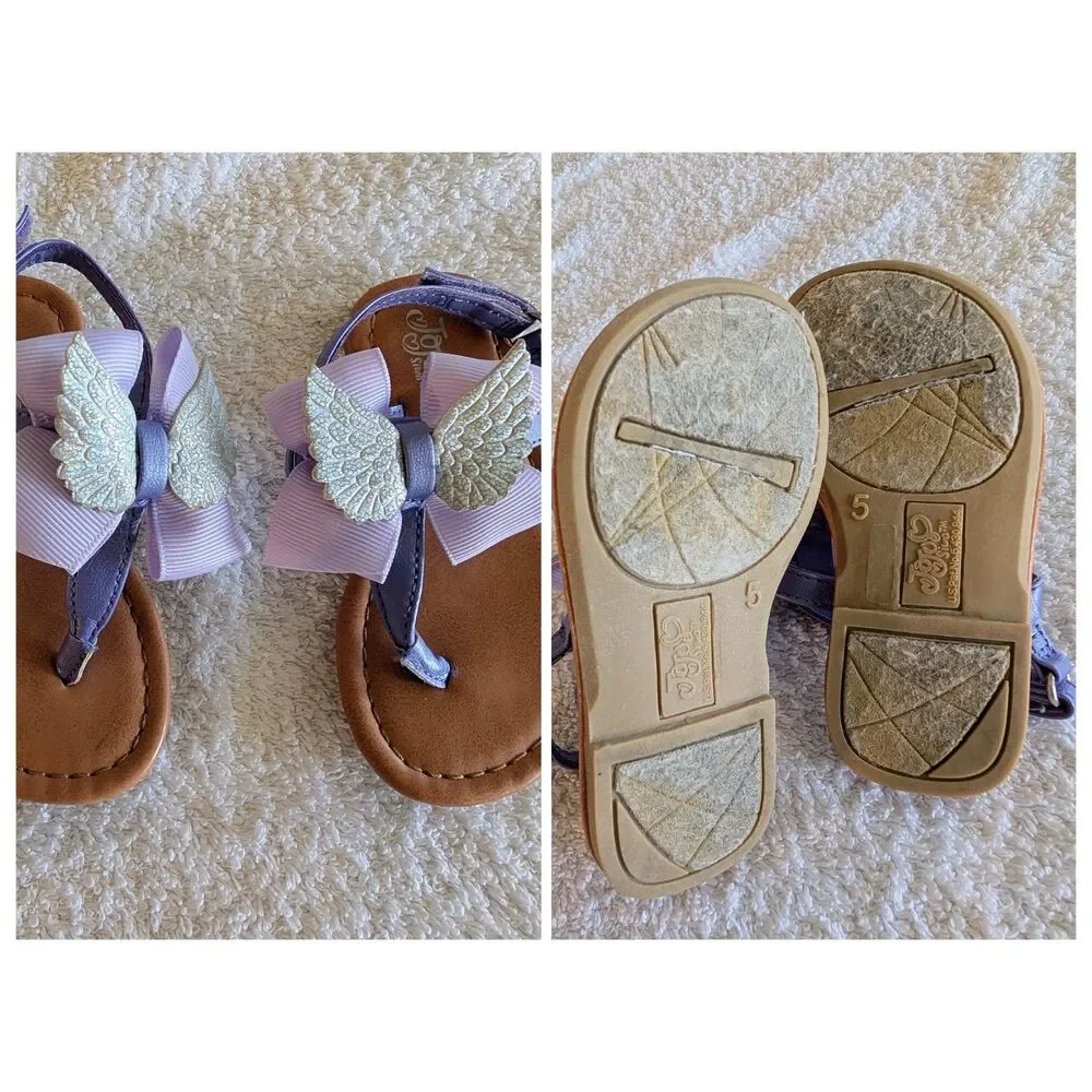 Bundle of 5 Girls Shoes Size 5 Sneakers Sandals Jelly Flats Mixed